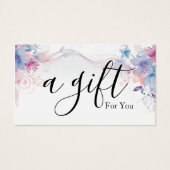 Eenvoudig en modern bedrijfscadeaubon visitekaartje (Voorkant)