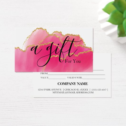 Eenvoudig en modern bedrijfscadeaubon visitekaartje (Bureau)