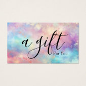 Eenvoudig en modern bedrijfscadeaubon visitekaartje (Voorkant)