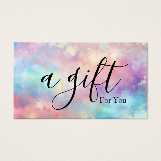 Eenvoudig en modern bedrijfscadeaubon visitekaartje (Voorkant)