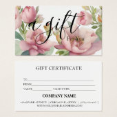 Eenvoudig en modern bedrijfscadeaubon visitekaartje (Voorkant /achterkant)