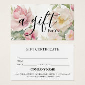 Eenvoudig en modern bedrijfscadeaubon visitekaartje (Voorkant /achterkant)