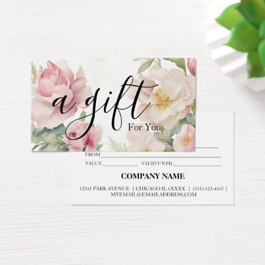 Eenvoudig en modern bedrijfscadeaubon visitekaartje (Bureau)