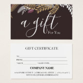 Eenvoudig en modern bedrijfscadeaubon visitekaartje (Voorkant /achterkant)