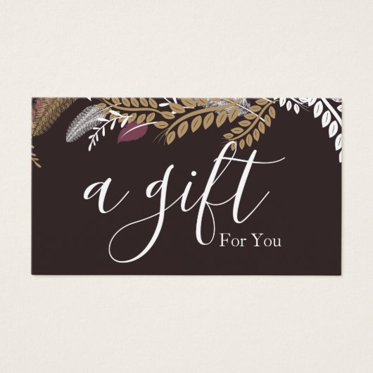 Eenvoudig en modern bedrijfscadeaubon visitekaartje (Voorkant)