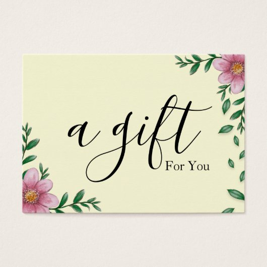 Eenvoudig en modern bedrijfscadeaubon visitekaartje (Voorkant)