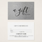 Eenvoudig en modern bedrijfscadeaubon visitekaartje (Voorkant /achterkant)