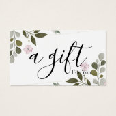 Eenvoudig en modern bedrijfscadeaubon visitekaartje (Voorkant)