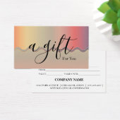 Eenvoudig en modern bedrijfscadeaubon visitekaartje (Bureau)