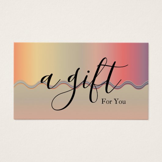 Eenvoudig en modern bedrijfscadeaubon visitekaartje (Voorkant)