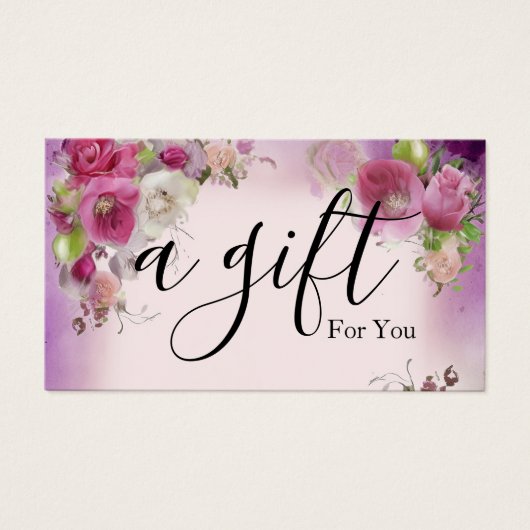 Eenvoudig en modern bedrijfscadeaubon visitekaartje (Voorkant)