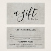 Eenvoudig en modern bedrijfscadeaubon visitekaartje (Voorkant /achterkant)