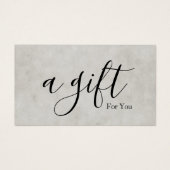 Eenvoudig en modern bedrijfscadeaubon visitekaartje (Voorkant)