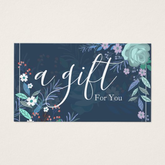 Eenvoudig en modern bedrijfscadeaubon visitekaartje (Voorkant)