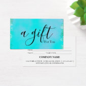 Eenvoudig en modern bedrijfscadeaubon visitekaartje (Bureau)