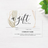 Eenvoudig en modern bedrijfscadeaubon visitekaartje (Bureau)