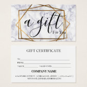 Eenvoudig en modern bedrijfscadeaubon visitekaartje (Voorkant /achterkant)