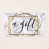 Eenvoudig en modern bedrijfscadeaubon visitekaartje (Voorkant)