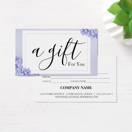 Eenvoudig en modern bedrijfscadeaubon visitekaartje (Bureau)