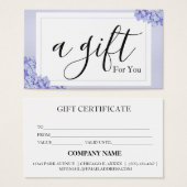 Eenvoudig en modern bedrijfscadeaubon visitekaartje (Voorkant /achterkant)