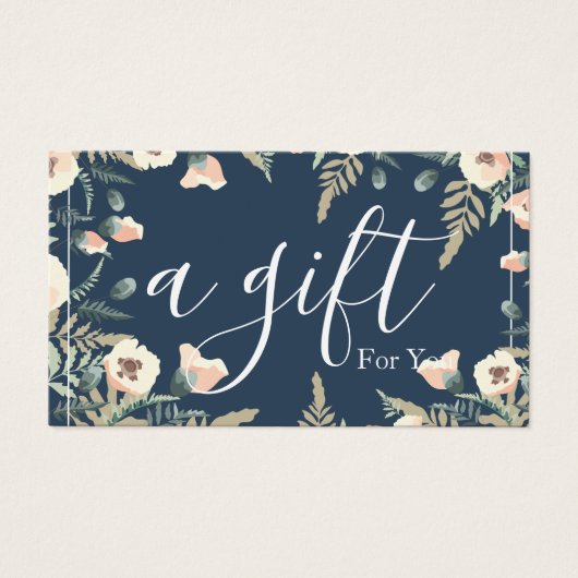 Eenvoudig en modern bedrijfscadeaubon visitekaartje (Voorkant)