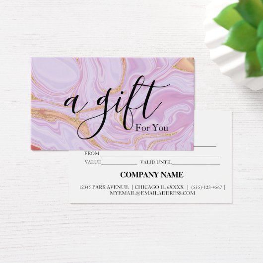 Eenvoudig en modern bedrijfscadeaubon visitekaartje (Bureau)