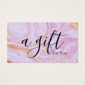 Eenvoudig en modern bedrijfscadeaubon visitekaartje (Voorkant)