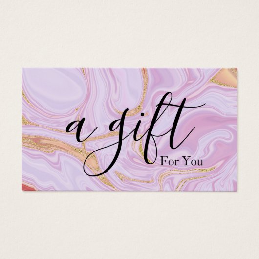 Eenvoudig en modern bedrijfscadeaubon visitekaartje (Voorkant)