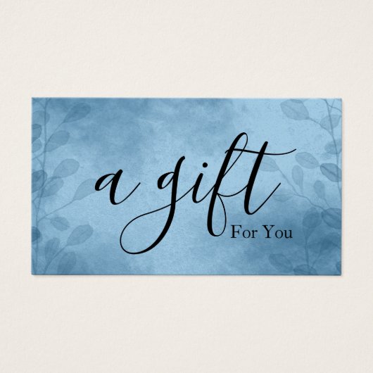 Eenvoudig en modern bedrijfscadeaubon visitekaartje (Voorkant)