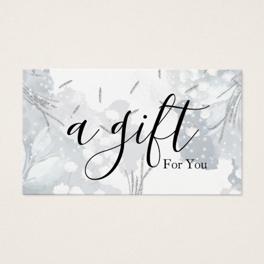 Eenvoudig en modern bedrijfscadeaubon visitekaartje (Voorkant)