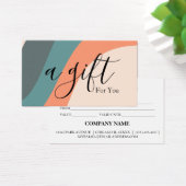 Eenvoudig en modern bedrijfscadeaubon visitekaartje (Bureau)