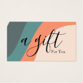 Eenvoudig en modern bedrijfscadeaubon visitekaartje (Voorkant)
