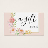 Eenvoudig en modern bedrijfscadeaubon visitekaartje (Voorkant)