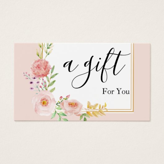 Eenvoudig en modern bedrijfscadeaubon visitekaartje (Voorkant)