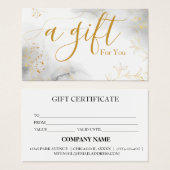 Eenvoudig en modern bedrijfscadeaubon visitekaartje (Voorkant /achterkant)