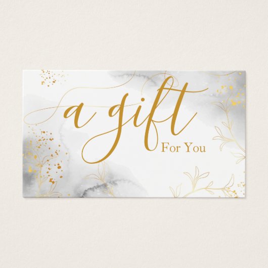 Eenvoudig en modern bedrijfscadeaubon visitekaartje (Voorkant)