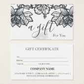 Eenvoudig en modern bedrijfscadeaubon visitekaartje (Voorkant /achterkant)