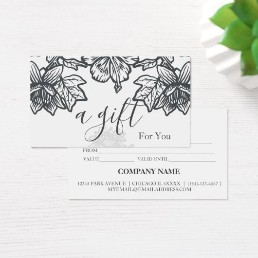 Eenvoudig en modern bedrijfscadeaubon visitekaartje (Bureau)