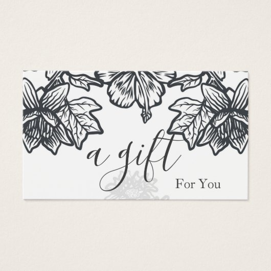 Eenvoudig en modern bedrijfscadeaubon visitekaartje (Voorkant)