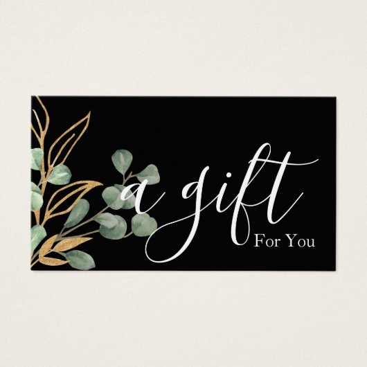 Eenvoudig en modern bedrijfscadeaubon visitekaartje (Voorkant)