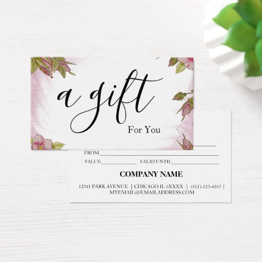 Eenvoudig en modern bedrijfscadeaubon visitekaartje (Bureau)