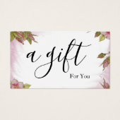 Eenvoudig en modern bedrijfscadeaubon visitekaartje (Voorkant)