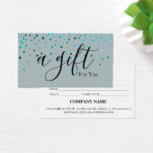 Eenvoudig en modern bedrijfscadeaubon visitekaartje (Bureau)