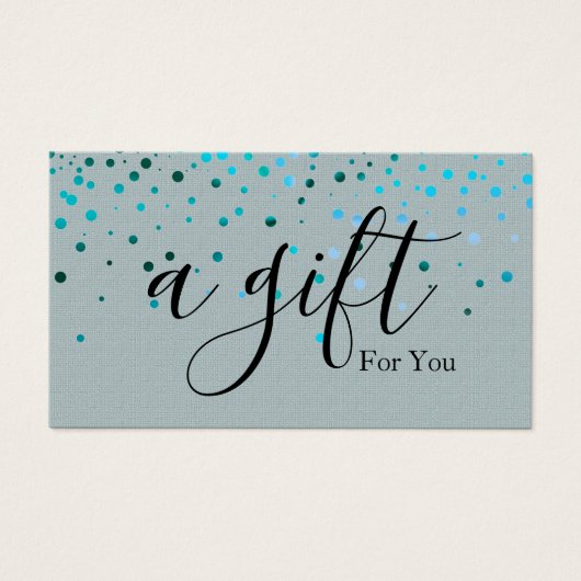 Eenvoudig en modern bedrijfscadeaubon visitekaartje (Voorkant)