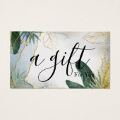 Eenvoudig en modern bedrijfscadeaubon visitekaartje (Voorkant)