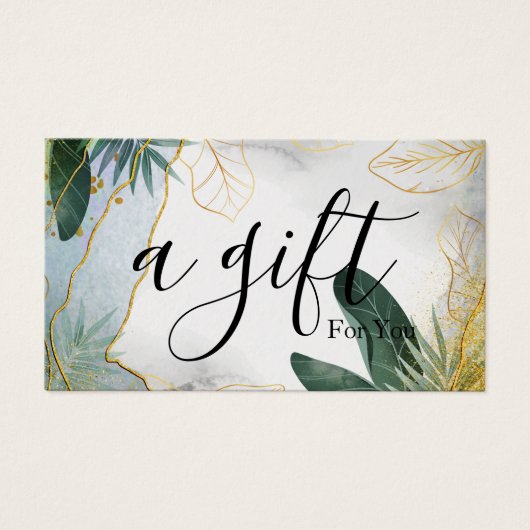 Eenvoudig en modern bedrijfscadeaubon visitekaartje (Voorkant)