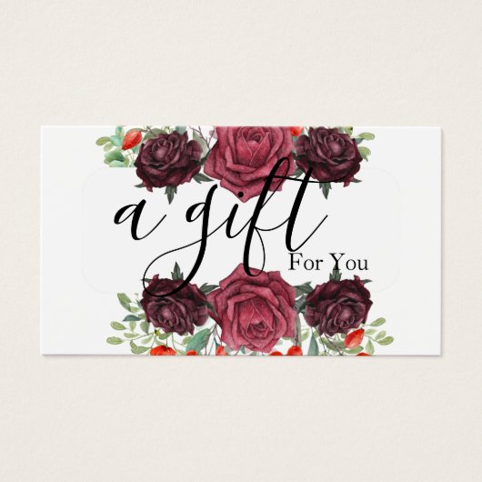 Eenvoudig en modern bedrijfscadeaubon visitekaartje (Voorkant)