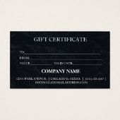 Eenvoudig en modern bedrijfscadeaubon visitekaartje (Achterkant)