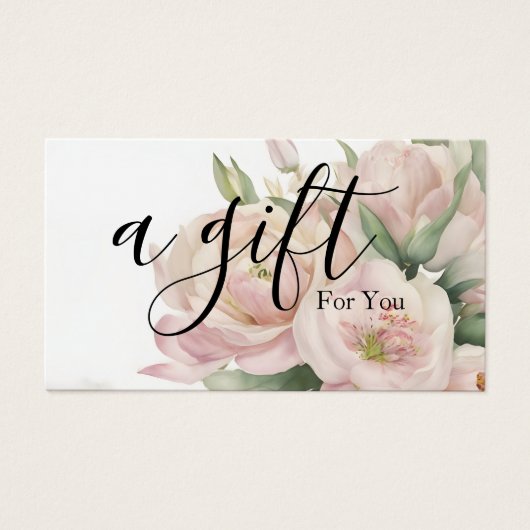 Eenvoudig en modern bedrijfscadeaubon visitekaartje (Voorkant)