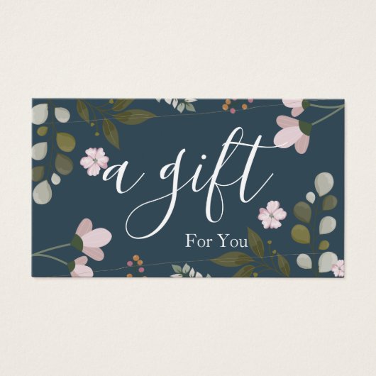 Eenvoudig en modern bedrijfscadeaubon visitekaartje (Voorkant)